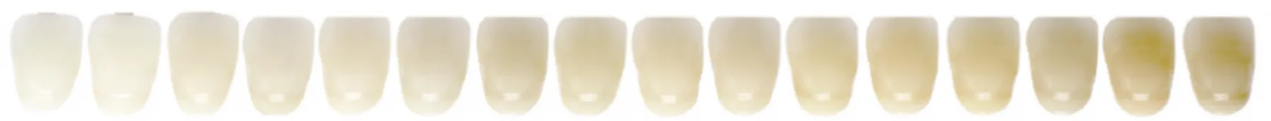 Teeth whitening shade guide